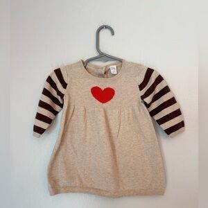 Nordstrom Baby Heart Long Sleeve Dress - Size 9 Months